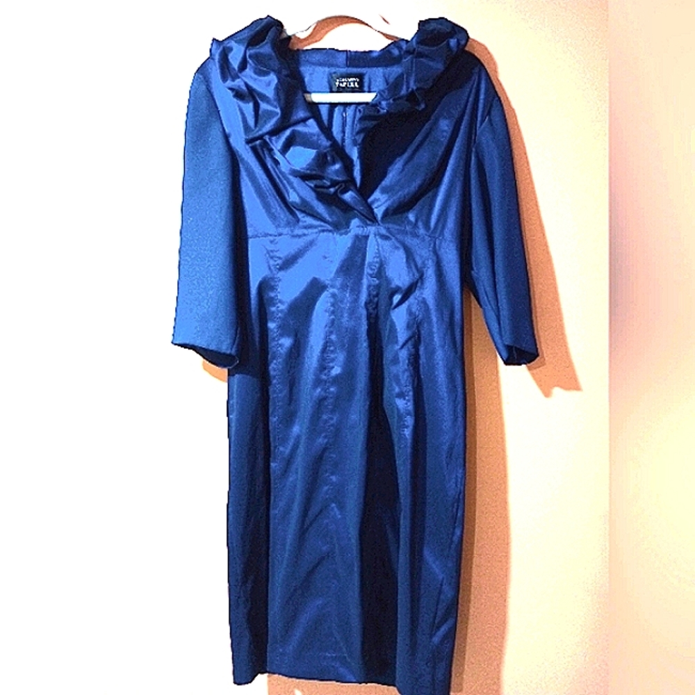 Formal Navy Blue Knee Length Dress Size 14